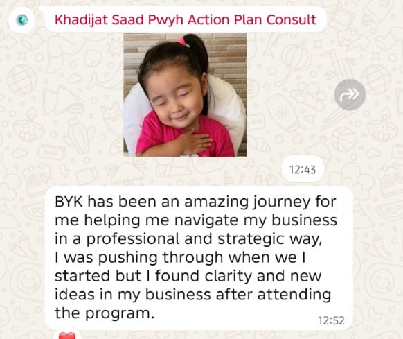 Masterclass testimonial screenshot